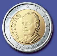 spanische 2-€-Münze mit Juan Carlos I.