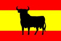 Osborne Stier auf spanischer Flagge
